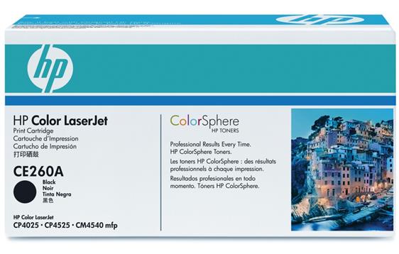 774296 HP CE260A Toner HP CE260A serie 647 8.5K sort passer til HP CM4540/CP4025/CP4525